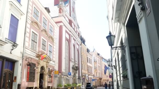 Riga Lettland Luta Upp Reformerad Kyrka — Stockvideo