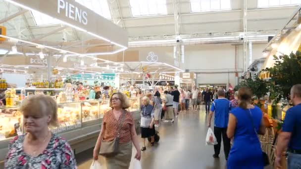 Riga Letonia Dentro Del Mercado Central — Vídeos de Stock