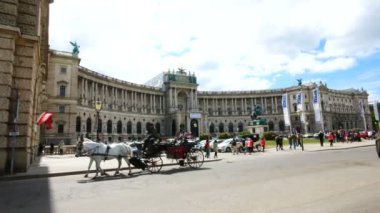 Viyana, Avusturya, Atlı araba Hofburg sarayına yakın.