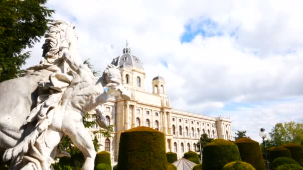 Vienna Austria Pemandangan Museum Sejarah Alam — Stok Video