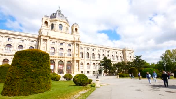 Βιέννη Αυστρία Άποψη Της Πρόσοψης Μουσείο Φυσικής Ιστορίας — Αρχείο Βίντεο