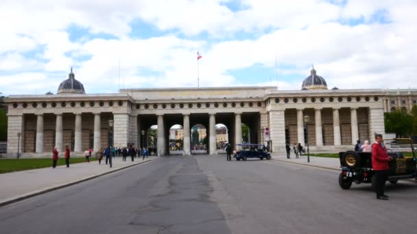 Viena Austria Ueres Puerta Burgtor — Vídeos de Stock