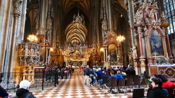 Vienna Austria Tilt Saint Stephan Church — Vídeo de Stock