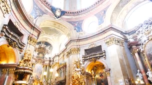 Vienna Austria Tilt Saint Peter Catholic Church — Video Stock