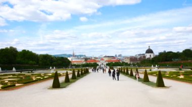 Viyana, Avusturya, Belvedere bahçesi manzarası