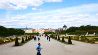 Vienna, Austria, pan of Belvedere garden