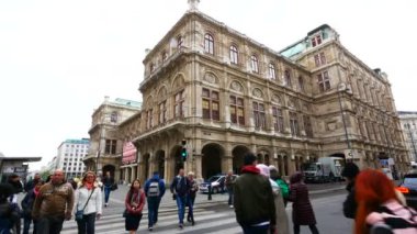 Vienna, Austria, the facade of  Wiener Staatsoper theater