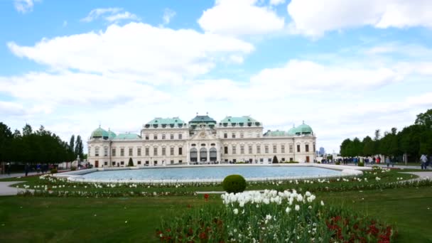 Vienna Austria Belvedere Palace — ストック動画