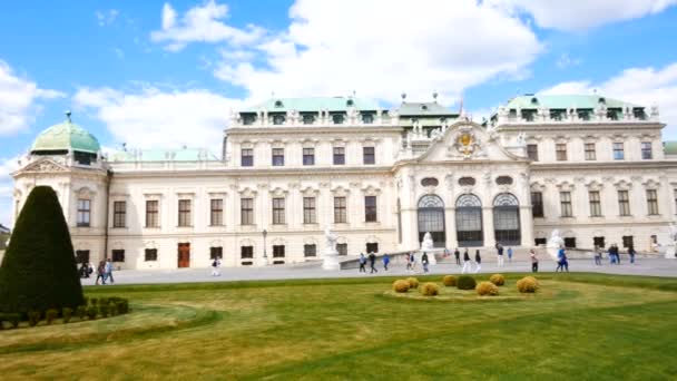 Vienna Austria Pan Belvedere Palace — Αρχείο Βίντεο
