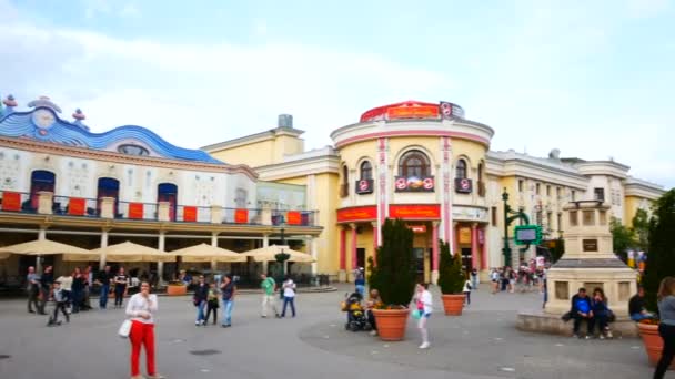 Wiedeń Austria Rondel Placu Riesenradplatz Prater — Wideo stockowe