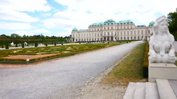 Vienna Austria Pan Belvedere Garden — Stok video