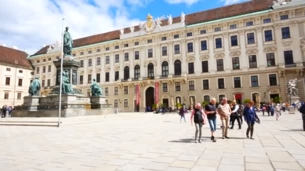 Vienne Autrichienne Casserole Cour Intérieur Hofburg — Video