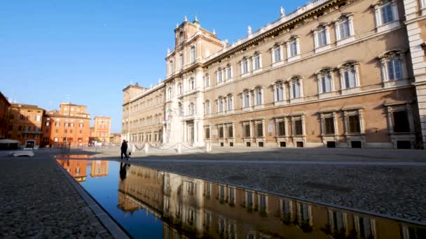 Modena Itália Palazzo Ducale Palácio Militar Acadamy — Vídeo de Stock