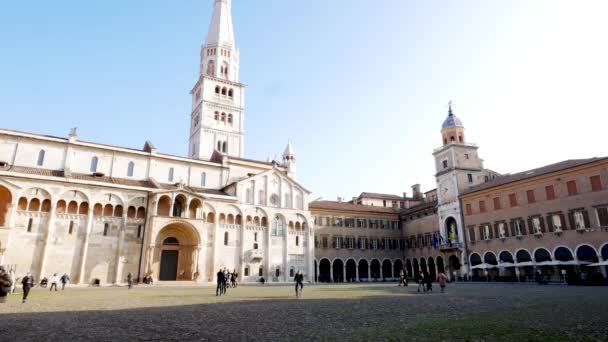 Modena Itália Piazza Grande Praça Principal — Vídeo de Stock