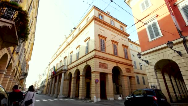 Modena Itália Vista Teatro Comunal Pavarotti — Vídeo de Stock