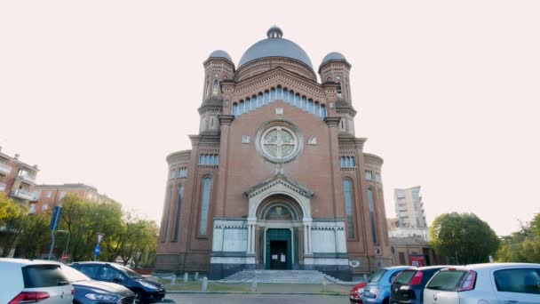 Modena Italien Die Fassade Der Kirche San Giuseppe — Stockvideo