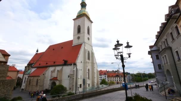 Братислава Словаччина Собор Святого Мартіна — стокове відео