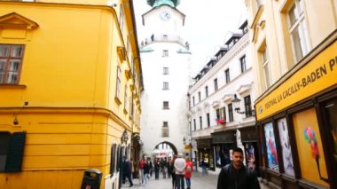 Bratislava, Slovakya, Saint Michael kapısı manzaralı