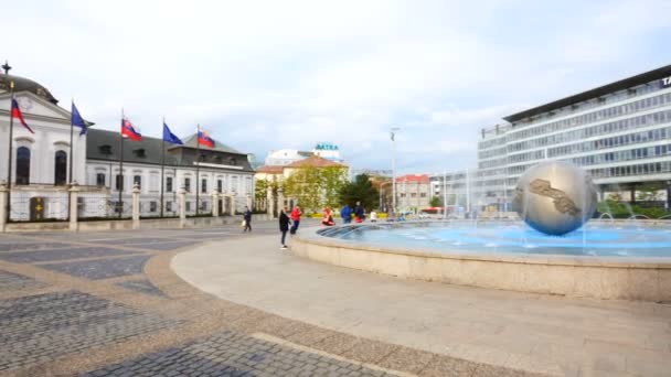 Bratislava Slovakia Pan Grassalkovich Presidential Palace — Stock Video