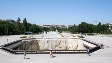 Sofya, Bulgaristan, Ulusal Kültür Sarayı Çeşmeleri manzarası
