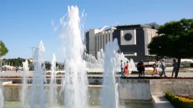 Sofya, Bulgaristan, Çeşmeler Arasındaki Ulusal Kültür Sarayı manzarası