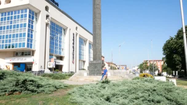 Sofia Bulgarien Umkippen Des Sofioter Denkmals — Stockvideo