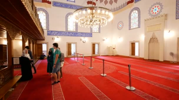 Sofia Bulgaria Interno Della Moschea Banya Bashi — Video Stock