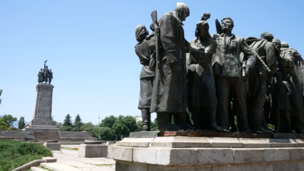 Sofia Bulgaria Detalii Despre Monumentul Armatei Sovietice — Videoclip de stoc