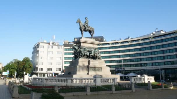 Sofia Bulgarie Statue Tsar Alexandre — Video