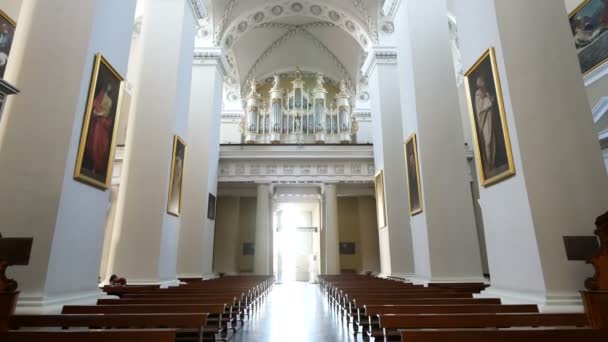 Vilnius Lituânia Órgão Tubos Catedral — Vídeo de Stock