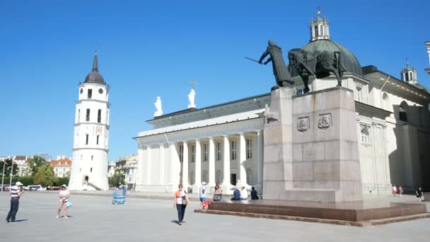 Vilnius Lituânia Parte Praça Principal Ventaragio — Vídeo de Stock