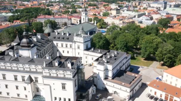 Vilnius Lituânia Vista Alto Palácio Dos Grão Duques Lituânia — Vídeo de Stock