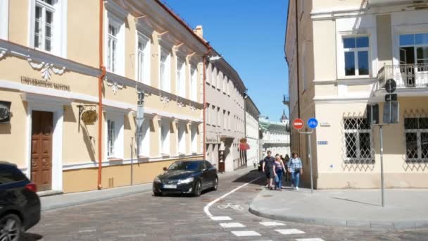 Vilnius Lituania Veduta Dell Università — Video Stock