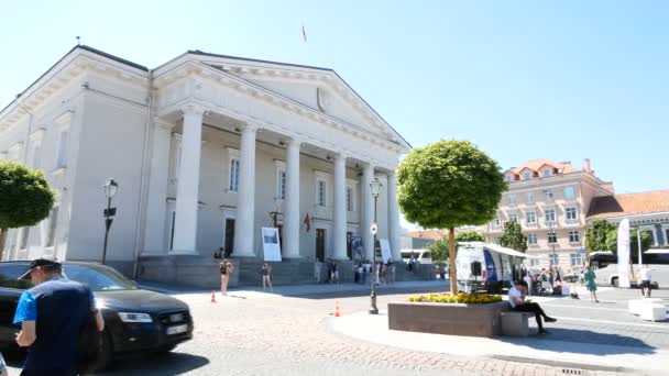 Vilnius Lithuania Town Hall — Stock Video