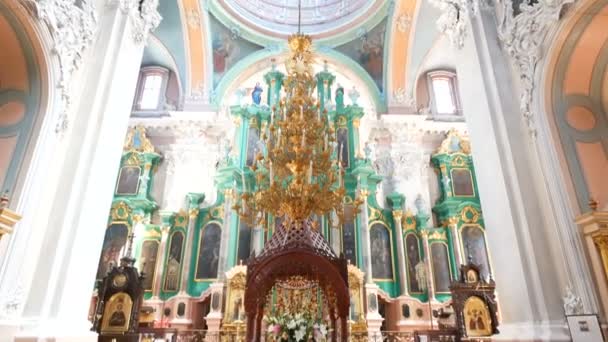 Vilnius Litauen Kippt Die Kirche Der Heiligen Therese — Stockvideo