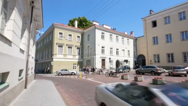 Vilnius Lituânia Biblioteca Universidade Vilnius — Vídeo de Stock