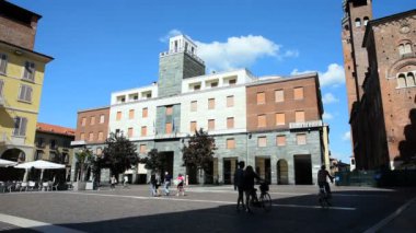 Cremona, İtalya, Ticaret Odası binasının manzarası