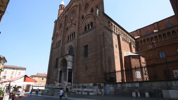 Κρεμόνα Ιταλία Μηδενική Είσοδος Του Καθεδρικού Ναού — Αρχείο Βίντεο