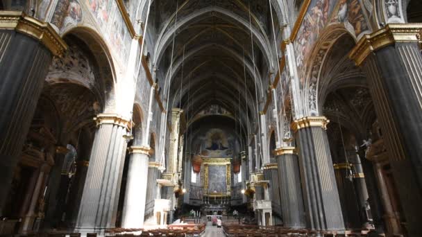 Cremona Ιταλία Μέσα Στον Καθεδρικό Ναό — Αρχείο Βίντεο