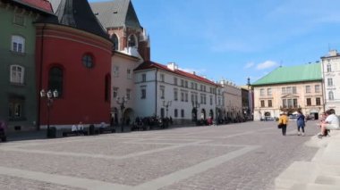 Krakow, Polonya, Floriaska caddesinden uzaklaşın. 