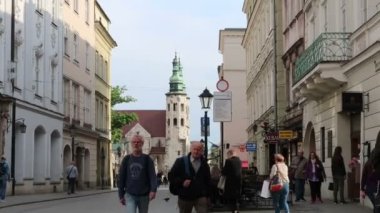 Krakow, Polonya, Grodzka caddesinden uzaklaşın.