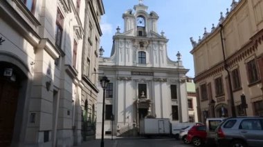 Krakow, Polonya, Lord 'un Dönüşüm Kilisesi manzarası