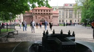 Krakow, Polonya, Barbican 'ın diyoraması