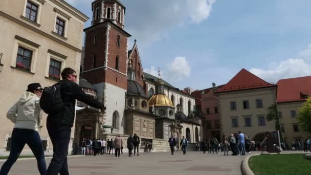Krakkó Lengyelország Wawel Kastélyában — Stock videók