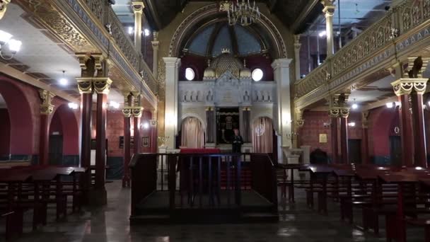 Kraków Polska Wnętrze Synagogi Tempel — Wideo stockowe