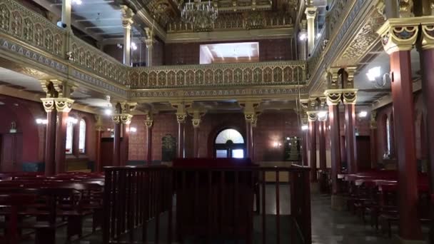 Kraków Polska Wnętrze Synagogi Tempel — Wideo stockowe