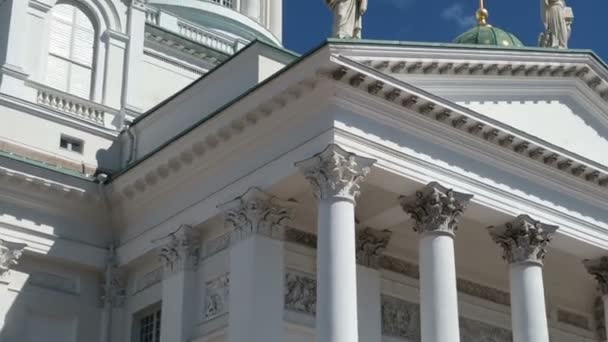 Helsinki Finland Zoom Out Helsinki Cathedral — Stock Video