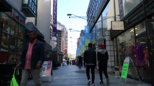 Helsinki Finlandiya Athe Grinden Alışveriş Caddesi Manzarası — Stok video