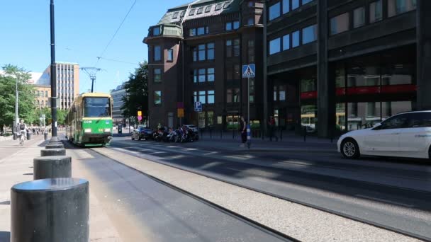 Helsinki Finlandia Filobus Mannerheimintie — Video Stock