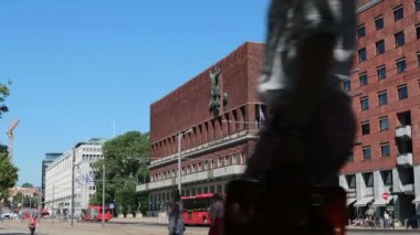 Oslo, Norveç, Oslo Belediye Binası manzarası